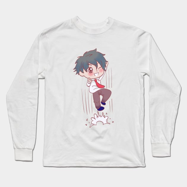 cute boy #002 Long Sleeve T-Shirt by cutequokka